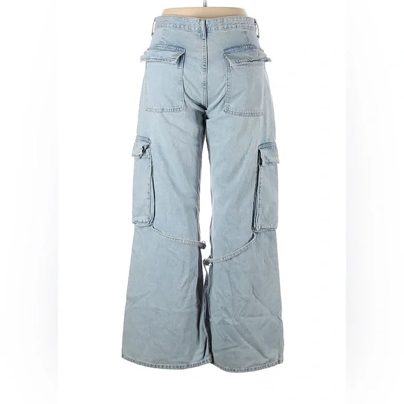 Zara size 14 Cotton Wide Leg Jeans - Picture 2 of 5